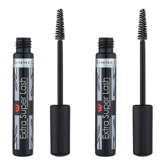 Rimmel Extra Super Lash Value Pack, Black Black, 0.1 Oz, Pack Of 2