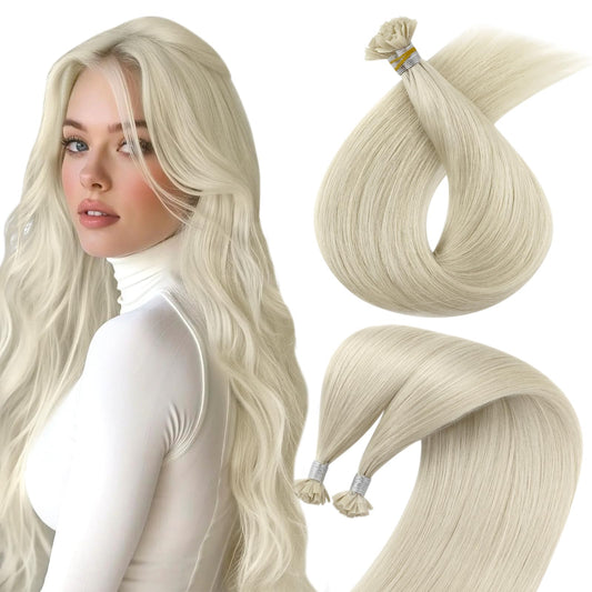 Sunny Ktip Hair Extensions Platinum Blonde Keratin Tip Hair Extensions Human Hair Blonde K Tip Hair Extensions Blonde K Tip Hair