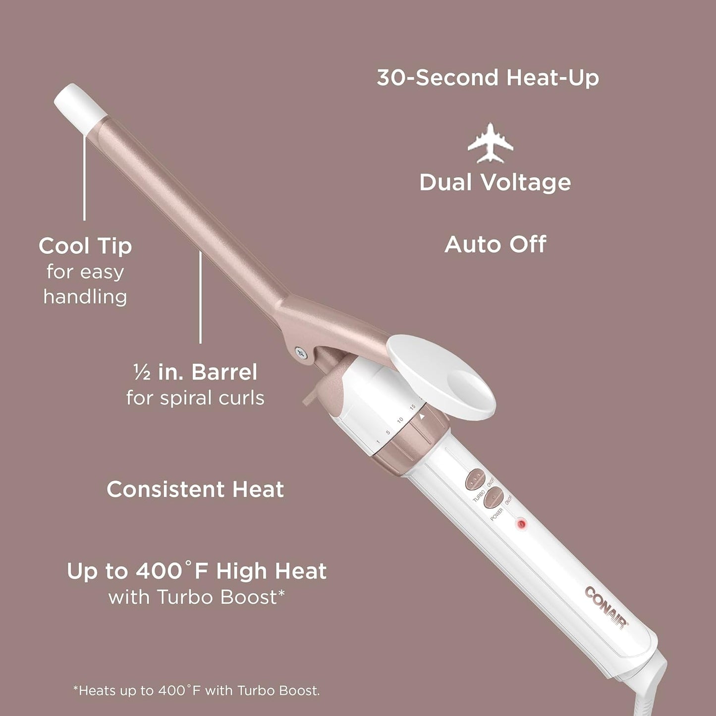 Conair Double Ceramic 3/4-Inch Curling Iron | Tight Curls for Short to Medium Hair