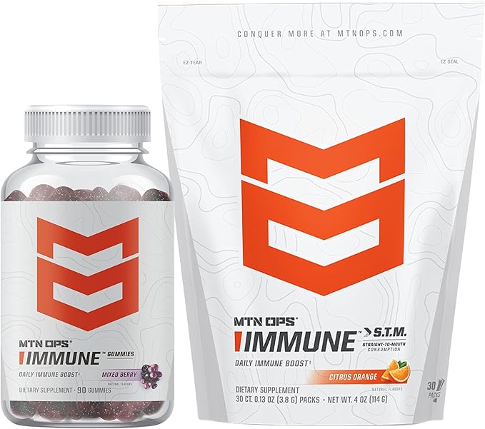 MTN OPS Immune Gummies + Immune STM Orange Citrus Bundle