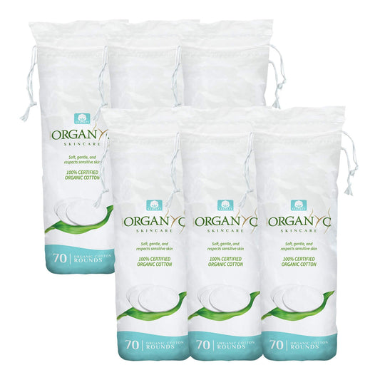 Organyc - 100% Certified Organic Cotton Rounds - Biodegradable Cotton, Chemical Free, for Sensitive Skin (420 Count) - Daily Cos