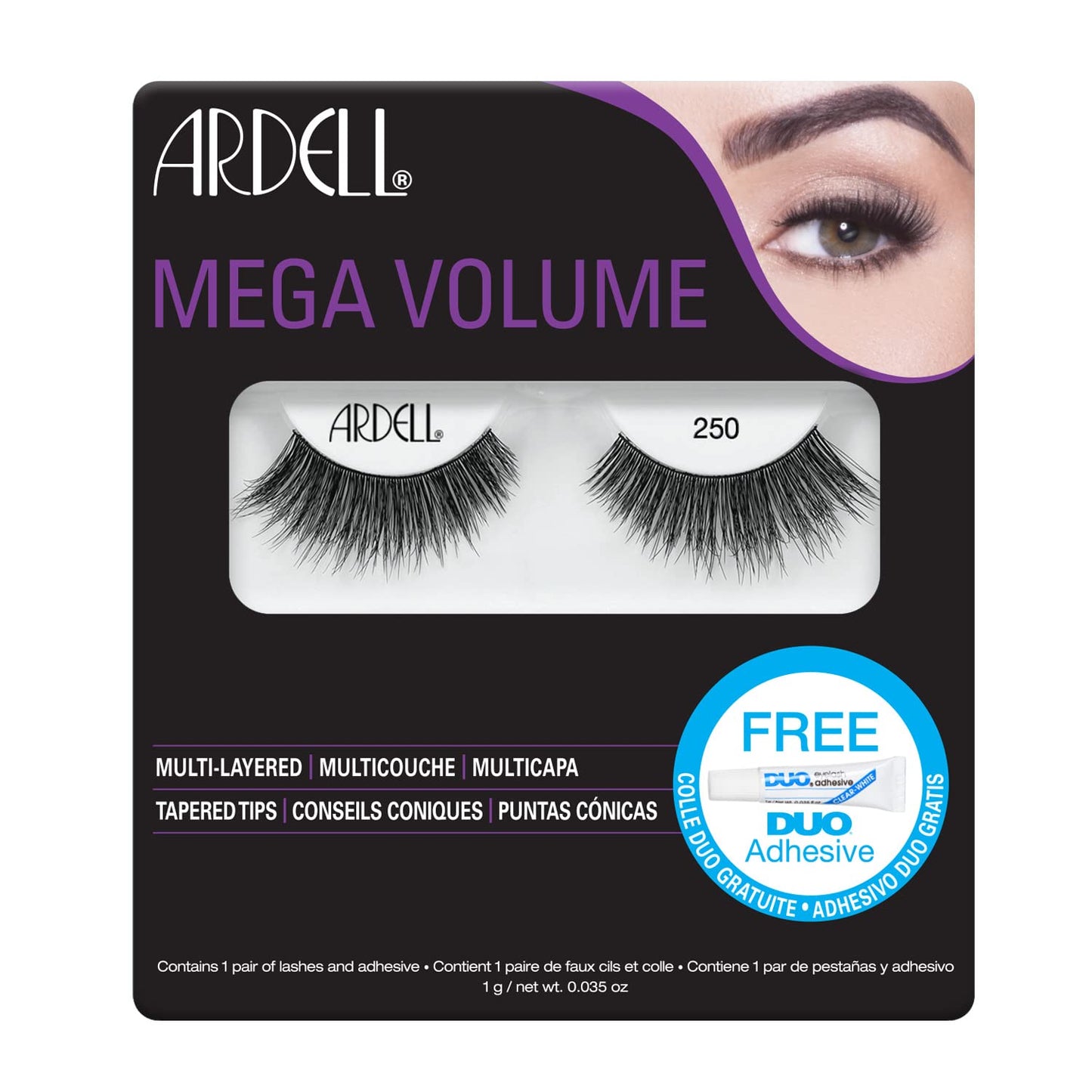 Ardell Mega Volume 250 With Free Duo Glue