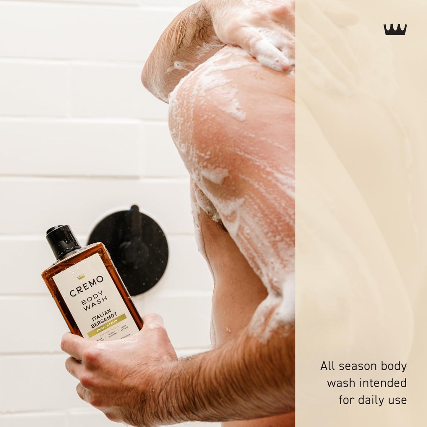 Cremo Body Wash for Men | Italian Bergamot & Neroli Blossom | 16 Fl Oz