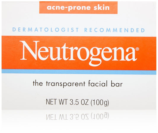 Neutrogena Transparent Facial Bars, Acne-Prone Skin Formula, 3.5 Ounce (Pack of 8)