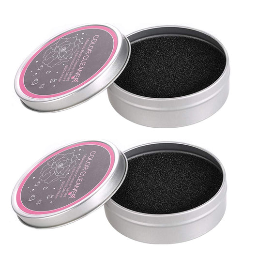 Yuyeran 2Pcs/Set Makeup Brushes Cleaner Sponge Dry Brushes Cleaner Eye Shadow Or Blush Color Removal Sponge Tool