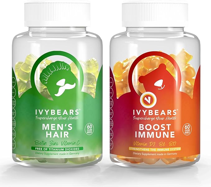 Men’s Hair Vitamins and Boost Immune Gummies - 60 Count