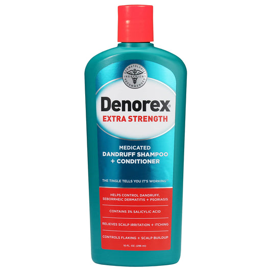 Denorex Extra Strength Anti Dandruff Shampoo & Conditioner Treatment, 3% Salicylic Acid Helps Relieve Moderate Symptoms Of Dandr