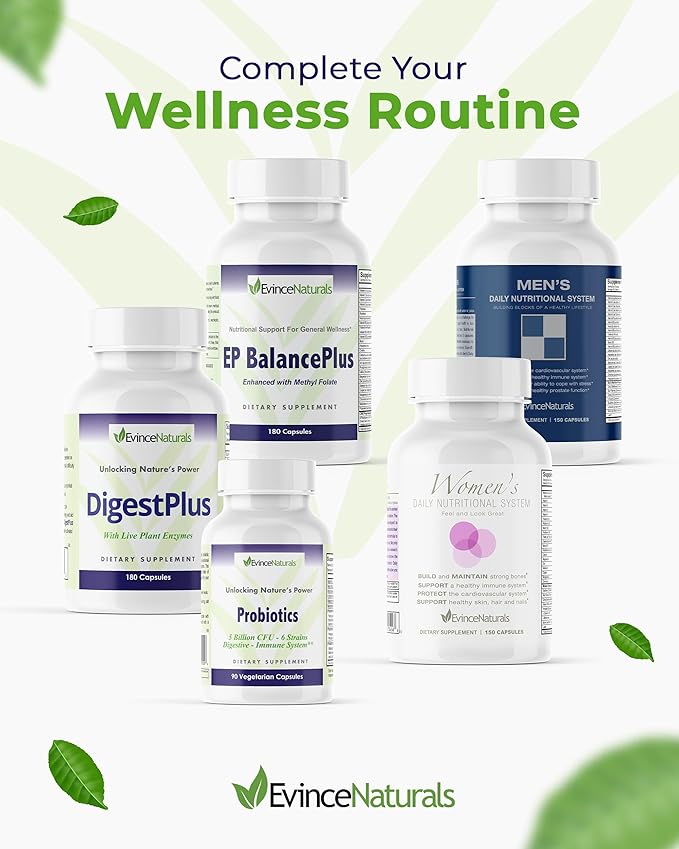 EP BalancePlus Multivitamin for Adults - Multivitamin for Men & Women with Vitamins and Minerals - Methyl Folate & Amino Acids for Nutritional Support - General Wellness Supplement, 180 Capsules