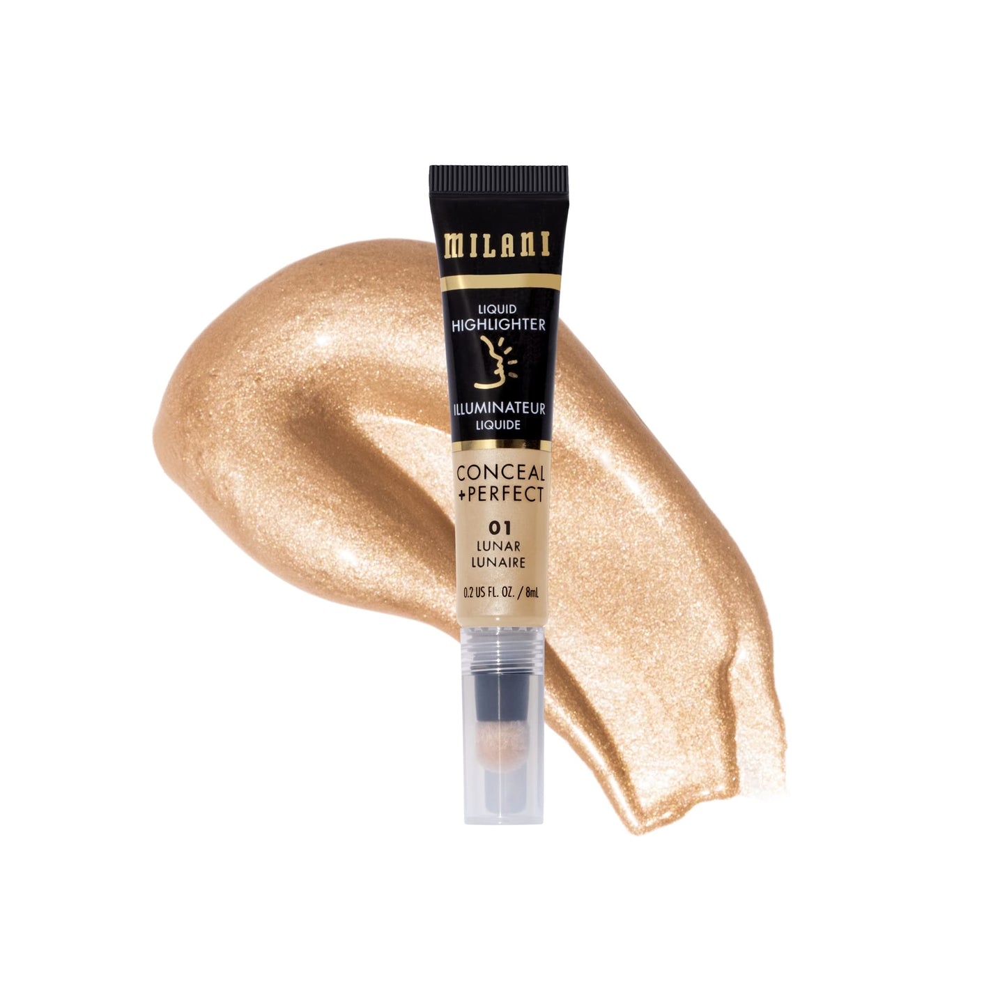 Milani Conceal + Perfect Liquid Highlighter For Added Glow, Face Lift Collection - Lunar
