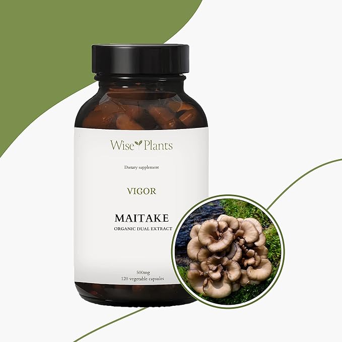 Maitake Mushroom Supplement. Dual Extract, Pure Fruiting Body, 30% Polysaccharides, 500 mg, 120 vegecaps (120-Day Supply). Healthy Immune Function and Energy Support.