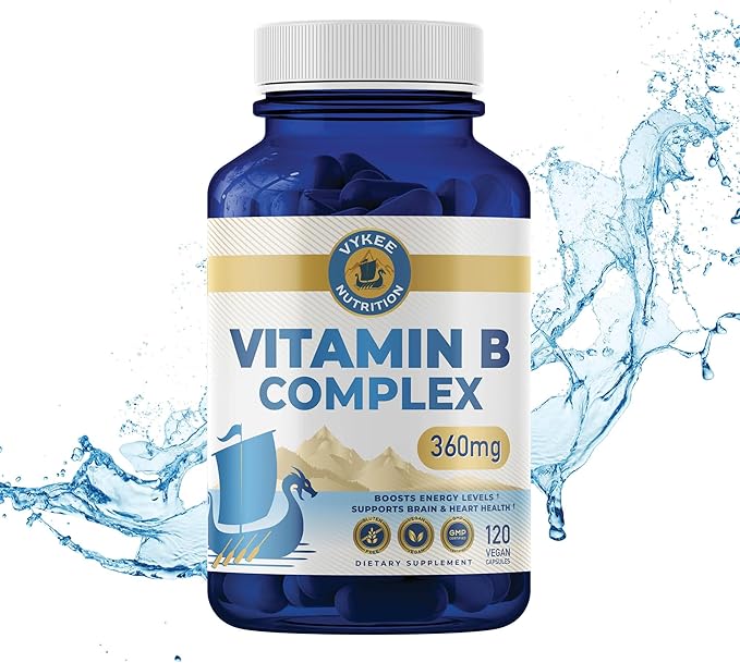 B Complex Supplement – High-Potency B Vitamins with 750mg DFE Folate, 440mg B12 & Biotin | Vegan Non-GMO | Supports Cellular Energy Production & Red Blood Cell Formation | 120 Capsules