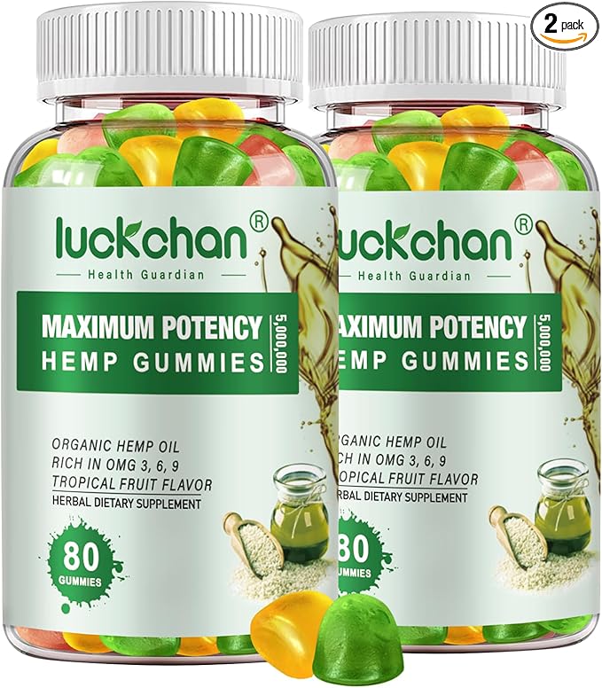 (2 Packs) Hemp Gummies High Potency for Sleep Aid- Pure Extra Strength Organic Hemp Oil Gummies - 100% Natural Bear Sleep Gummy for Adults