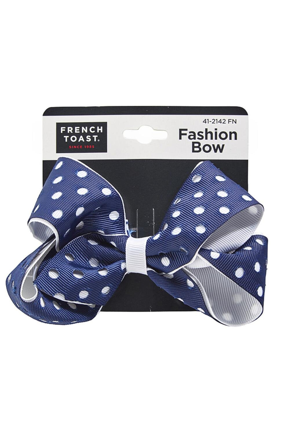 French Toast Little Girls' Perforated Two Colored Bow