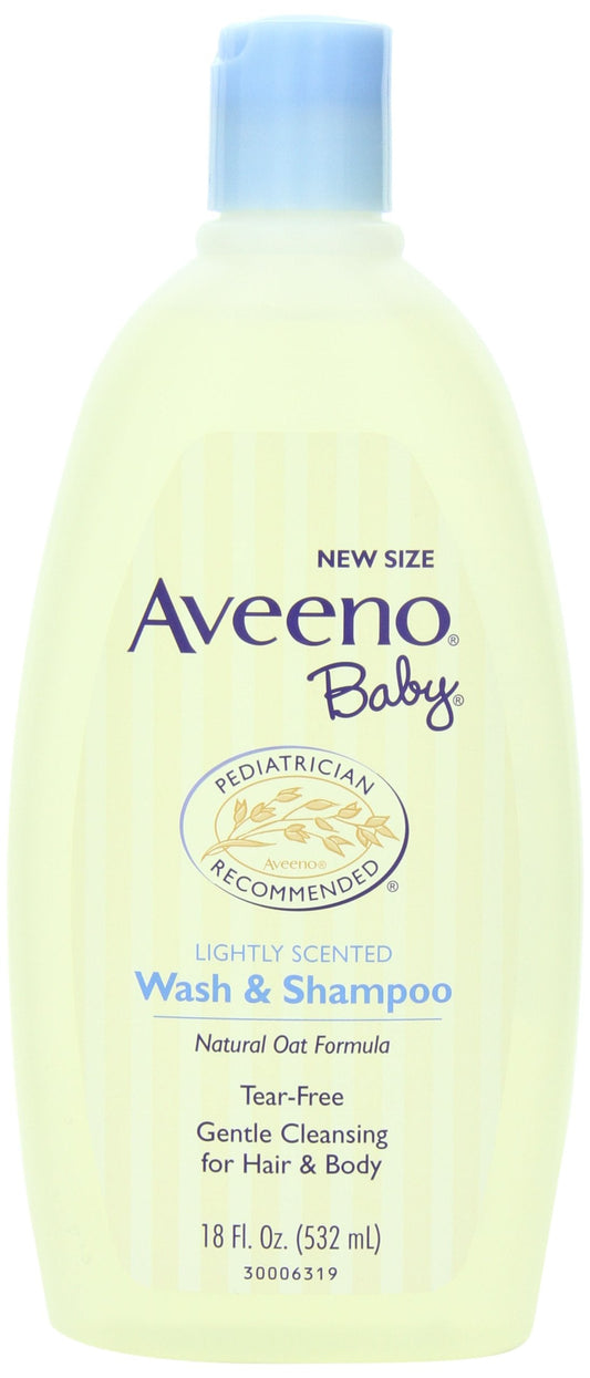 Aveeno Baby Wash & Shampoo, 18-Fluid Ounces Bottles (Pack Of 3)