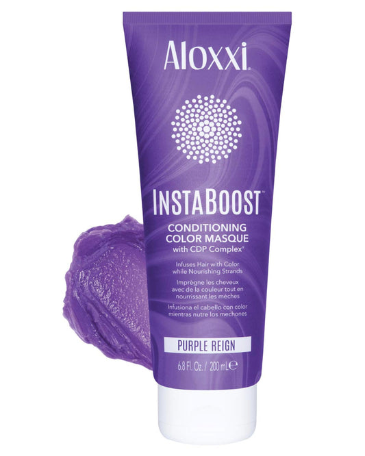 Aloxxi Instaboost Purple Color Depositing Conditioner Mask  Instant Temporary Hair Color Dye - Hair Color Masque For Deep Condit