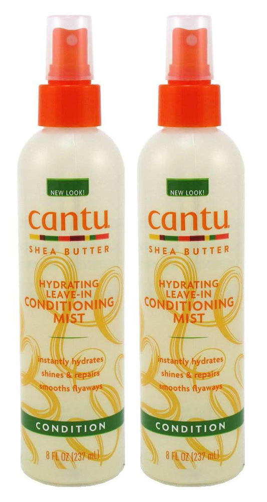 Cantu Shea Butter Leave-In Conditioning Mist 8 Ounce (235ml) (Pack of 2)