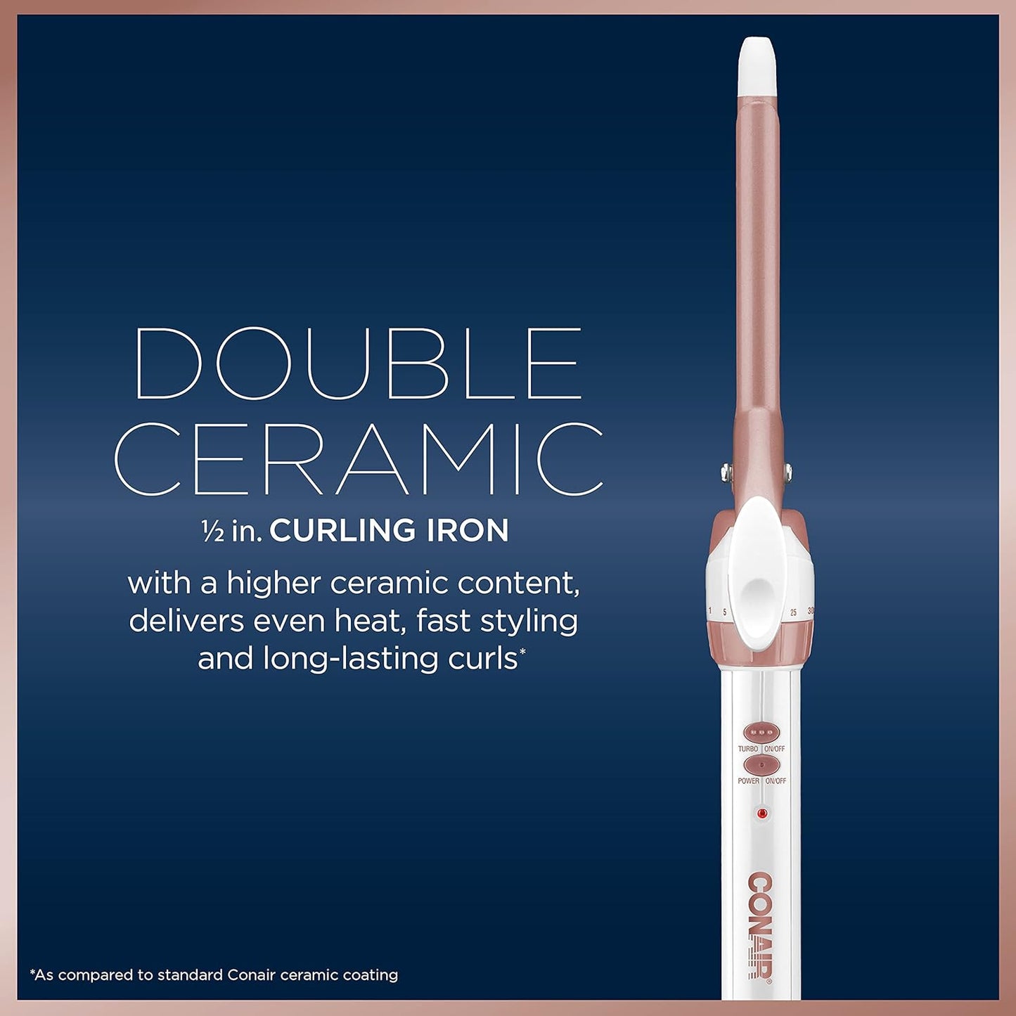 Conair Double Ceramic 1.5-Inch Curling Iron | Soft Waves for Medium/Long Hair