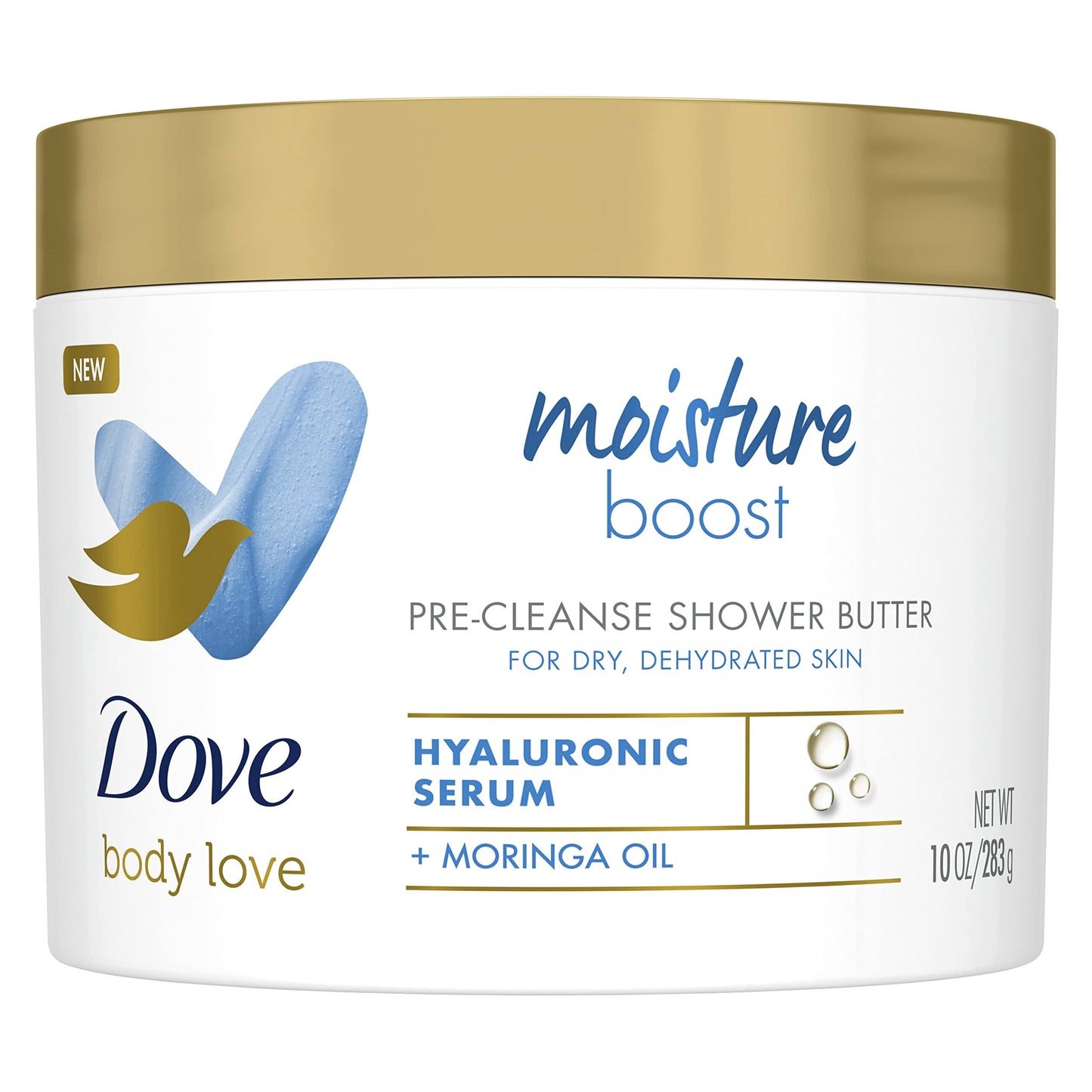 Dove Body Love Shower Cleansing Butter Moisture Boost Cleanser For Dry Skin Silkier Than Body Wash With Hyaluronic Acid And Mori