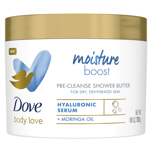 Dove Body Love Shower Cleansing Butter Moisture Boost Cleanser For Dry Skin Silkier Than Body Wash With Hyaluronic Acid And Mori