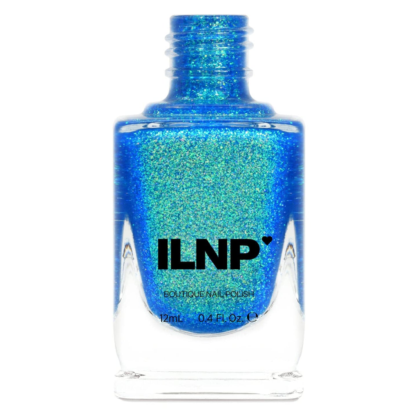Ilnp Blue Lagoon - Shimmering Teal Holographic Jelly Nail Polish