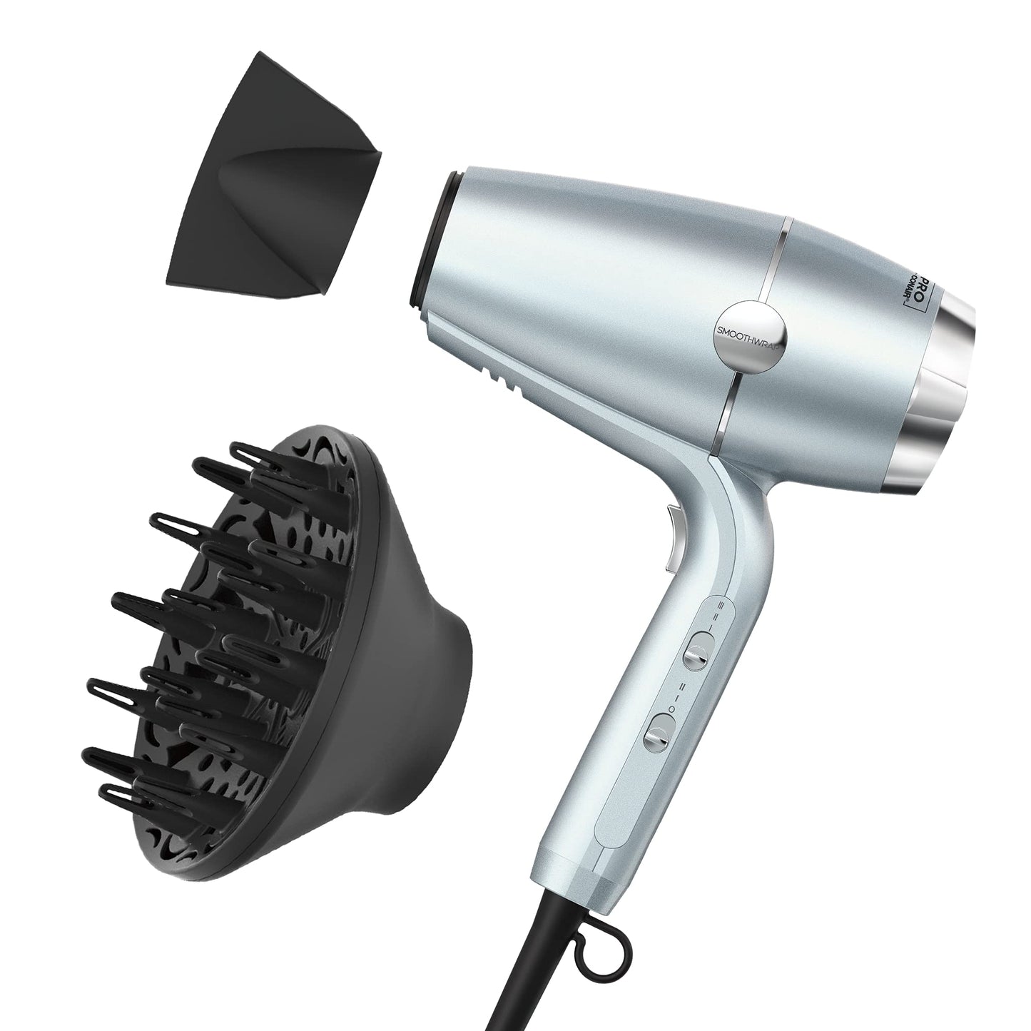 INFINITIPRO BY CONAIR SmoothWrap Hair Dryer - 1875W Hair Dryer with Diffuser - Blow Dryer for Less Frizz, More Volume and Body,