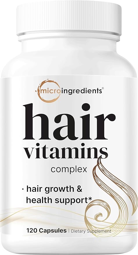 Hair Growth Vitamins Complex, 120 Capsules | 14-in-1 Formula with 5,000mcg Biotin, Collagen, Keratin, Vitamin C, Saw Palmetto & More | Vitaminas Para El Cabello | Promotes Natural Growth & Thickness