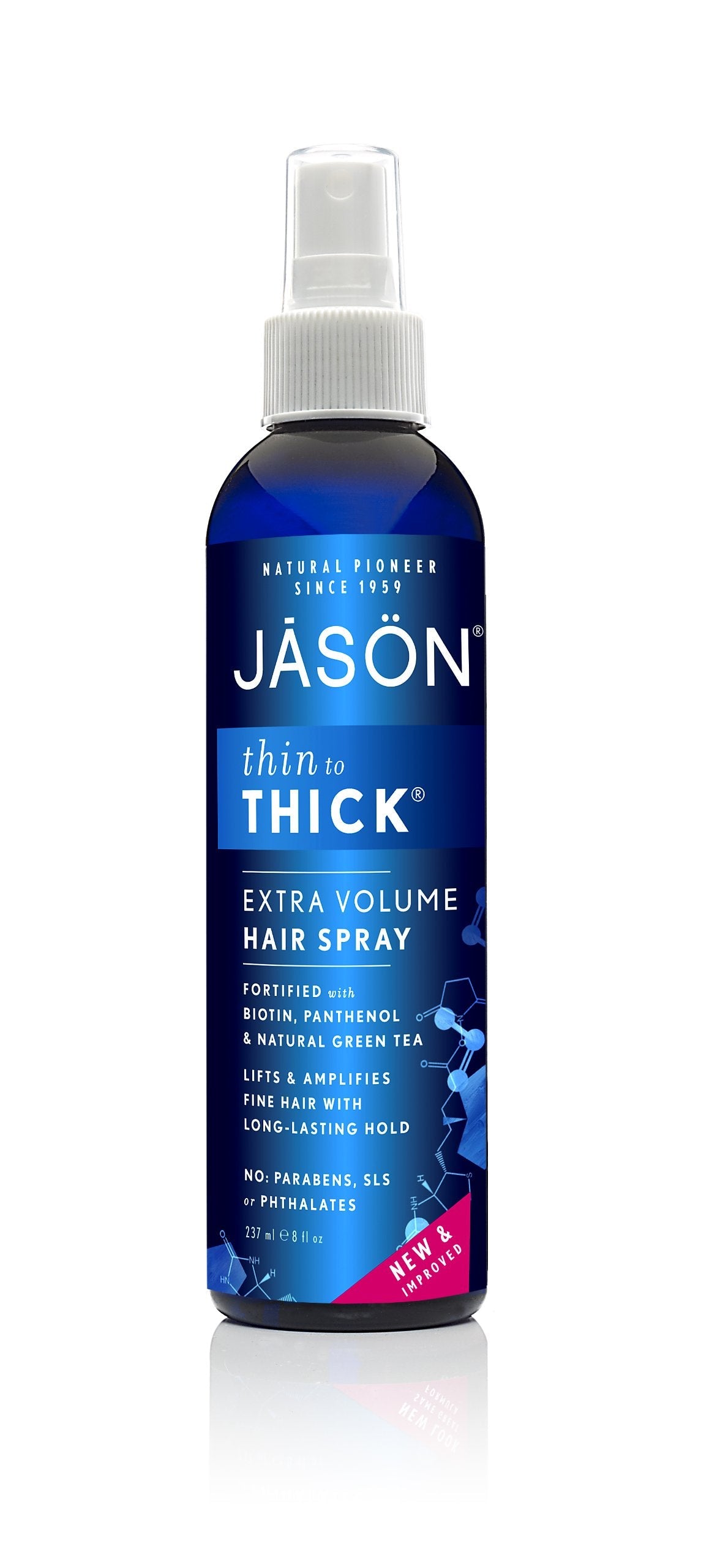 Jason Natural Cosmetics - Thin To Thick Body Building Hair Spray, 8 Fl Oz Spray