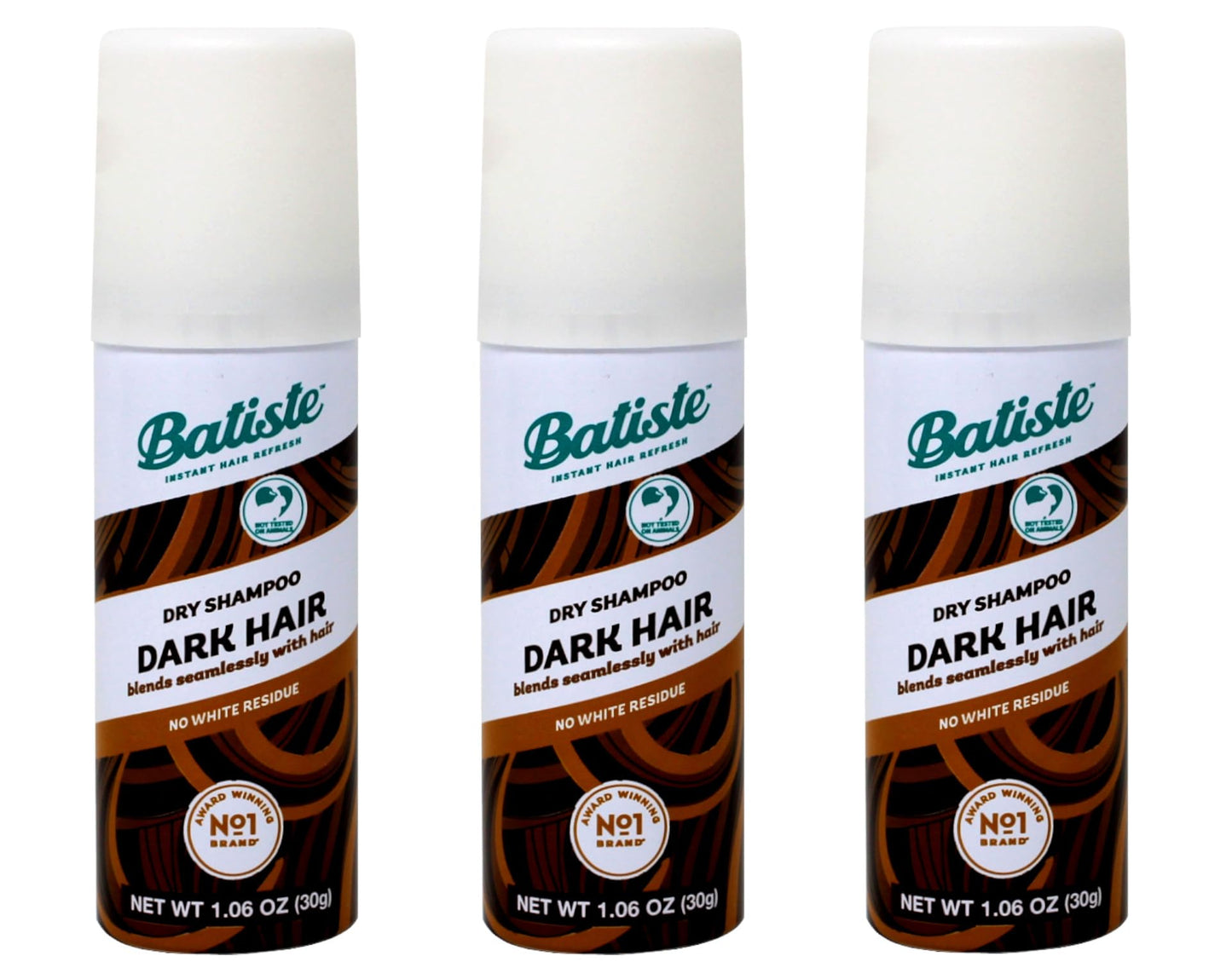 Batiste Dry Shampoo, Dark, Mini 1.6 fl. oz. (Pack of 3)
