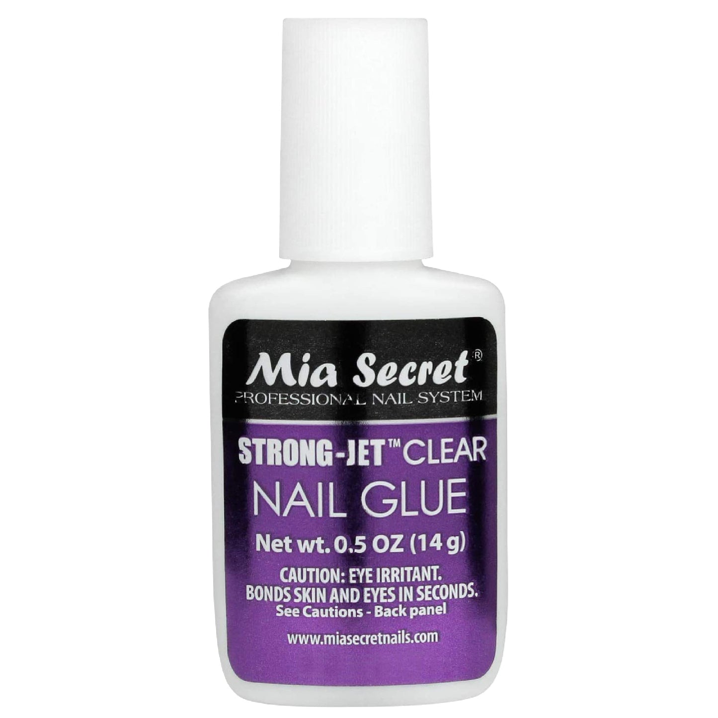 Mia Secret Strong-Jet Brush On Clear Nail Glue 335 - Ideal to adhere Crystals Over Any Acrylic and Gel Surface