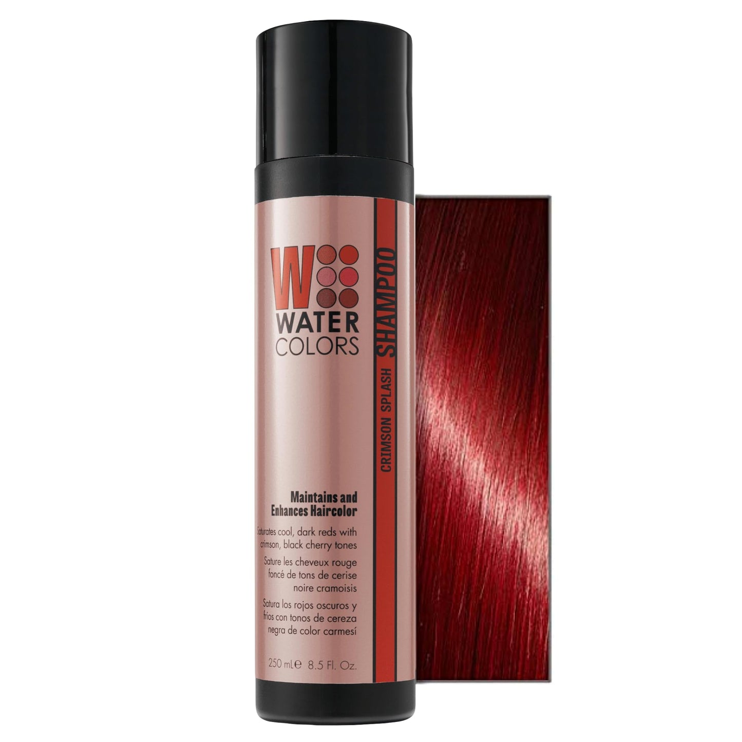 Watercolors Color Depositing Sulfate & Paraben Free Shampoo, Maintains & Enhances Haircolor - Crimson Splash 8.5 Oz