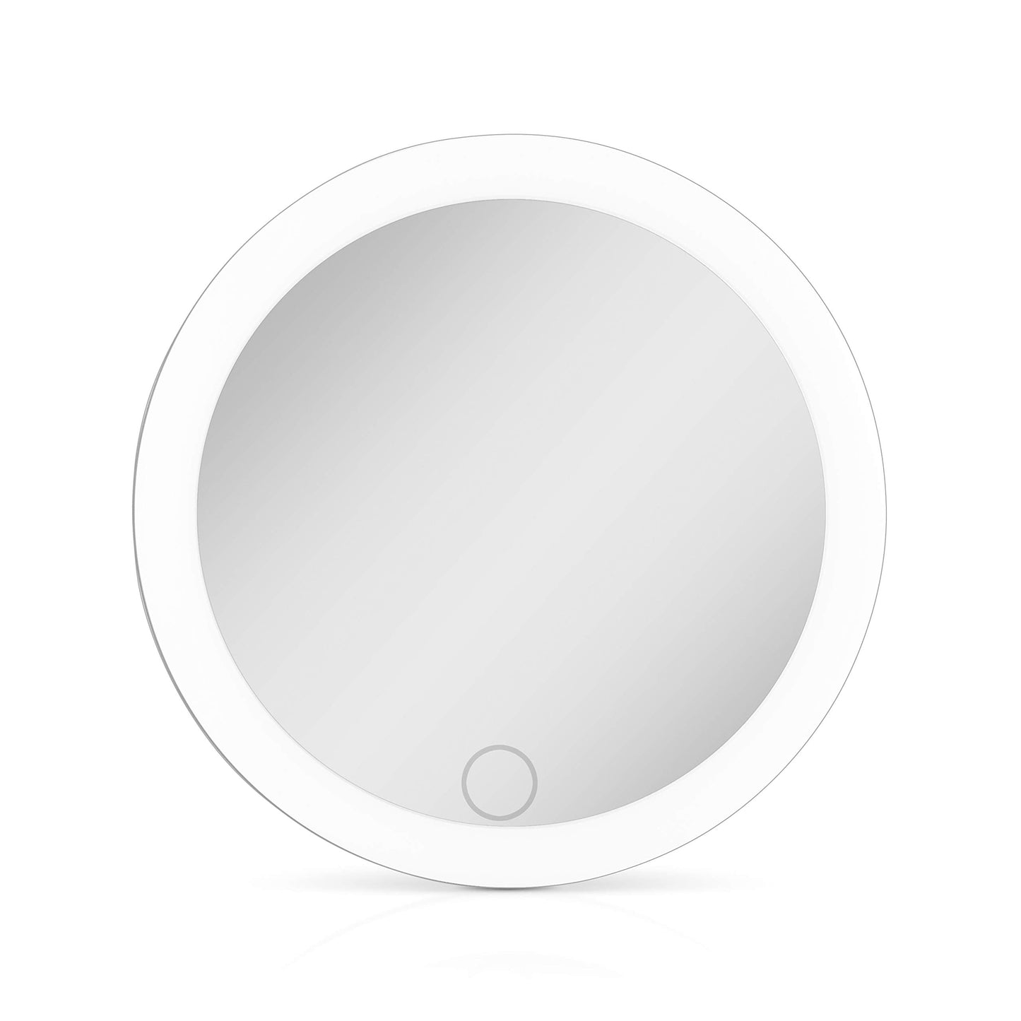Zadro 4'' Round Led Mirror Makeup Travel Mirror With Light Rechargeable Compact Mirror For Purses Portable Carrying Pouch