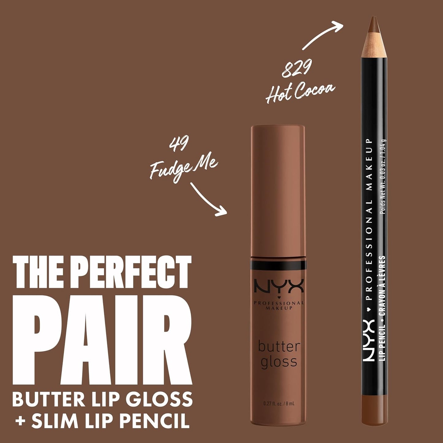 NYX Butter Gloss | Non-Sticky Lip Gloss in Brown Sugar - Warm Brown Shade