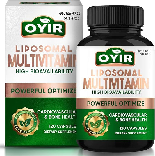 Liposomal Multivitamin, 33-in-1 Multivitamin & Multimineral Complex with Iron & Zinc, Effective Support Bone, Cardiovascular & Overall Health, High Bioavailability & Fast Absorption