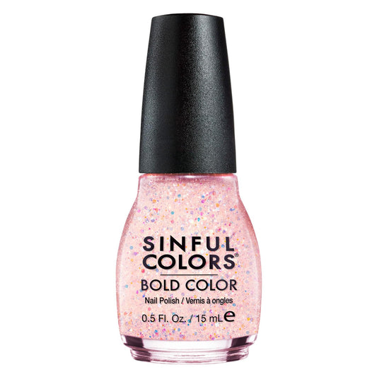 Sinfulcolors Bari Revlon 6407-99 .5 Oz Pink Glitter Professional Nail Polish