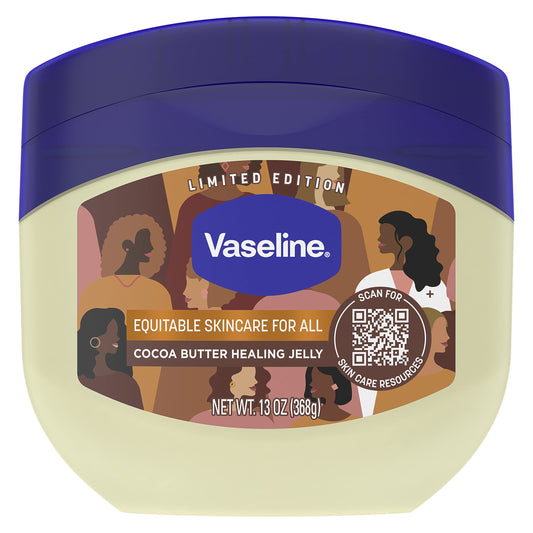 Vaseline Healing Jelly Moisturizer For Dry Cracked Skin Cocoa Butter Hypoallergenic 13 Oz