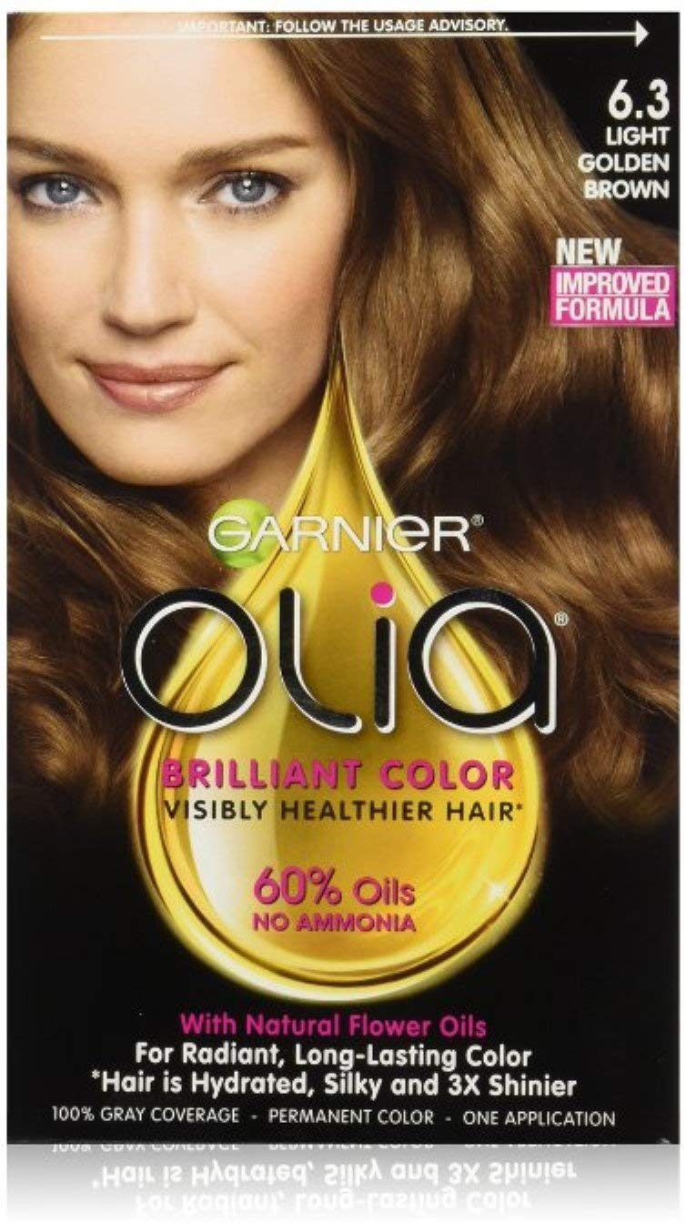 Garnier Oil Powered Permanent Haircolor, 6.3 Light Golden Brown 1 Ea (Pack Of 7)
