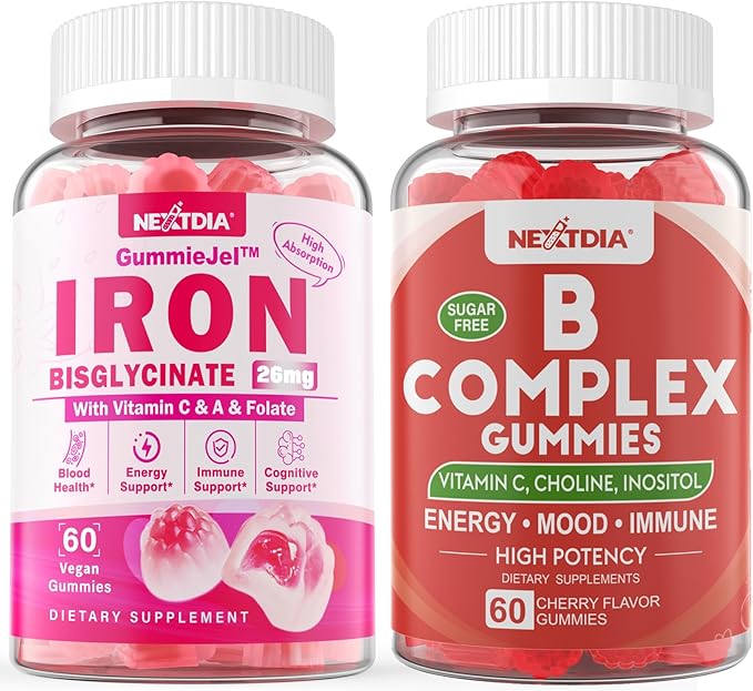 Vitamin B Complex Gummies & Iron Filled Gummies 26mg