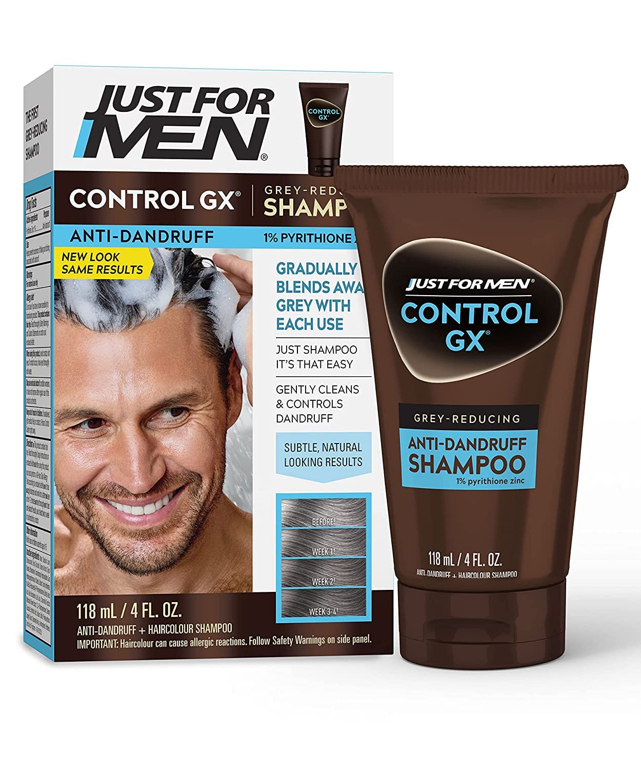 Just For Men Control Gx 4 Ounce Shampoo Anti-Dandruff Boxed (118Ml) (2 Pack)