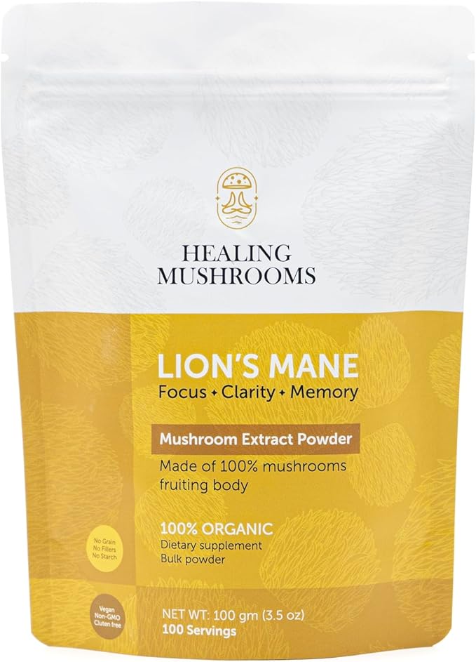 Lion’s Mane Extract Powder, Brain Superfood for Clarity, Memory & Focus - 100 g