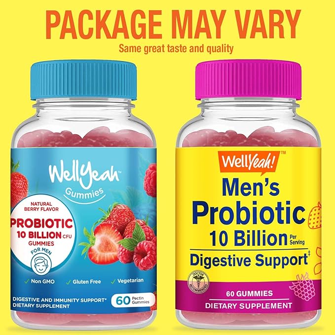 Vitamin D3 + K2 + Probiotic Men 10B CFUs, Gummies Bundle - Great Tasting, Vitamin Supplement, Gluten Free, GMO Free, Chewable Gummy