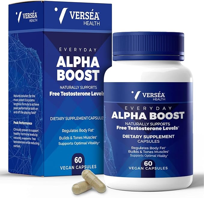Alpha Boost – Natural Free Testosterone Support, Energy, Stamina, Endurance & Vitality for Men & Women, Multivitamin for Healthy Aging & Performance