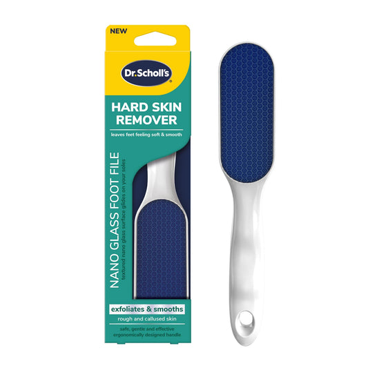 Dr. Scholl'S Hard Skin Remover Nano Glass Foot File - Foot Callus Remover, Durable Foot Scrubber, Dead Skin Remover, Hygienic Pe
