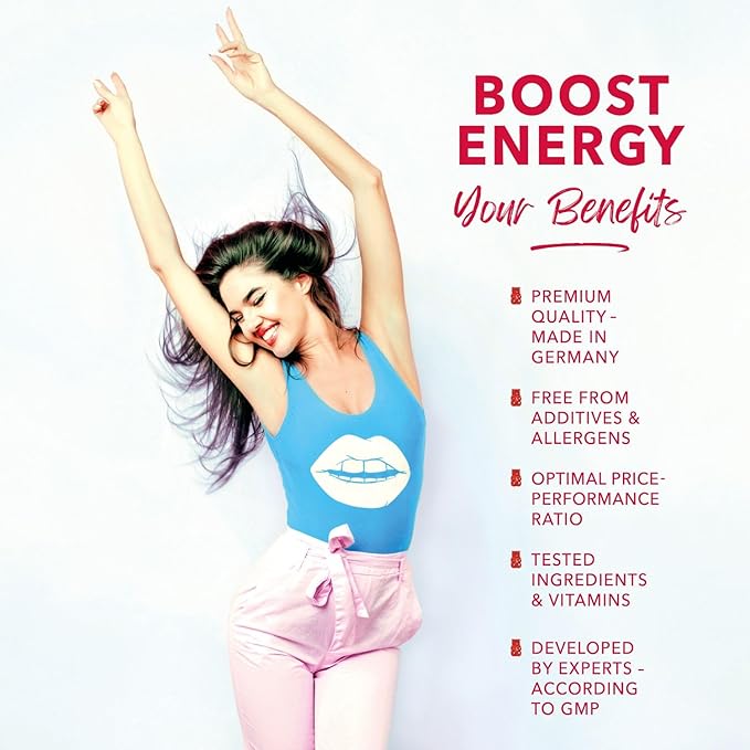 Men’s Hair Vitamins and Boost Energy Gummies - 60 Count