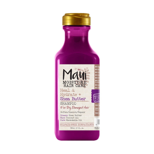 Maui Moisture Heal & Hydrate + Shea Butter Shampoo to Repair & Deeply Moisturize Tight Curly Hair with Coconut & Macademia Oils,