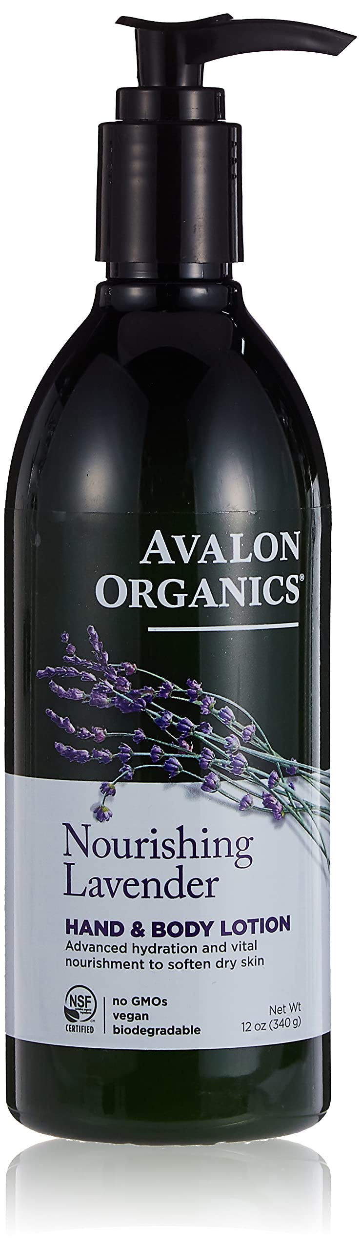Avalon Organics Hand & Body Lotion, Nourishing Lavender, 12 Oz
