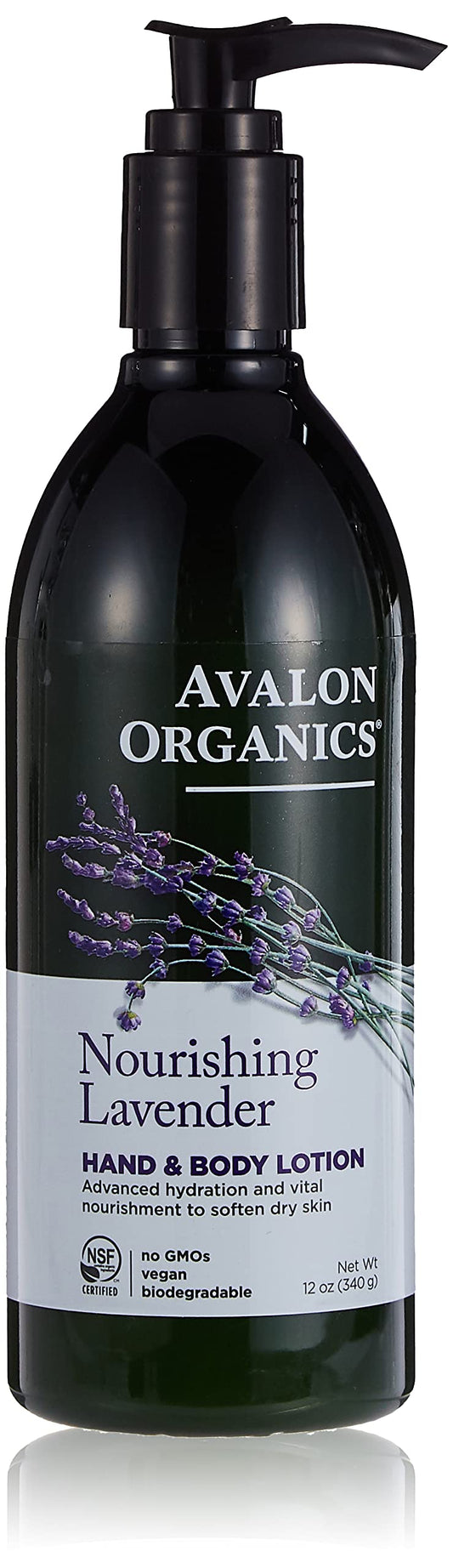 Avalon Organics Hand & Body Lotion, Nourishing Lavender, 12 Oz