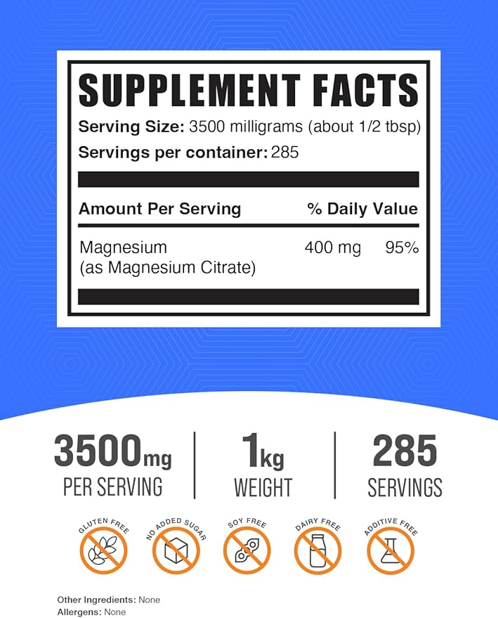 Ascorbic Acid (Vitamin C) 1kg + Magnesium Citrate 1kg Bundle