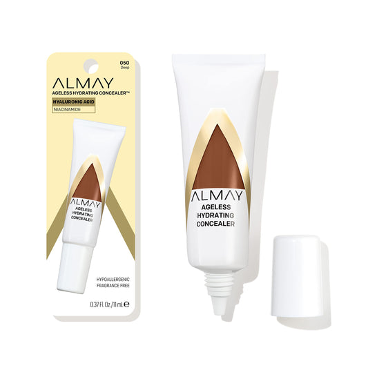 Almay Anti-Aging Concealer, Face Makeup With Hyaluronic Acid, Niacinamide, Vitamin C & E, Hypoallergenic-Fragrance Free, 050 Dee