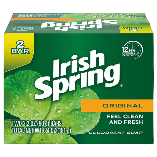 Irish Spring with Aloe Soap Bar 2pack 3.2oz - Bundle - C12