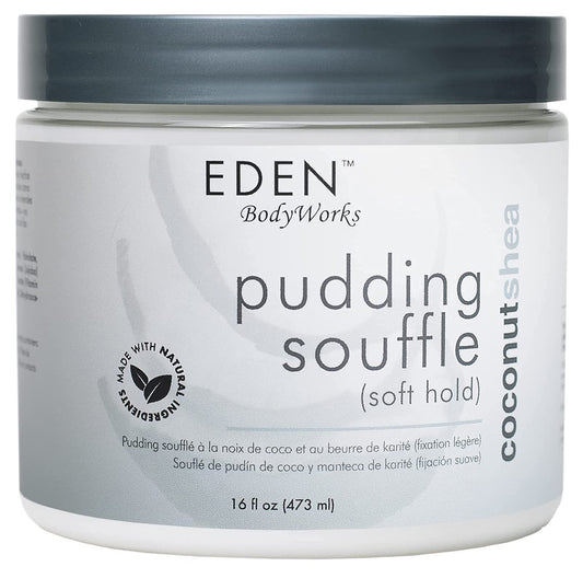 Eden Bodyworks Coconut Shea Pudding Souffle |16 Oz | Refresh & Moisturize Curls, Soft Hold, Add Shine - Packaging May Vary